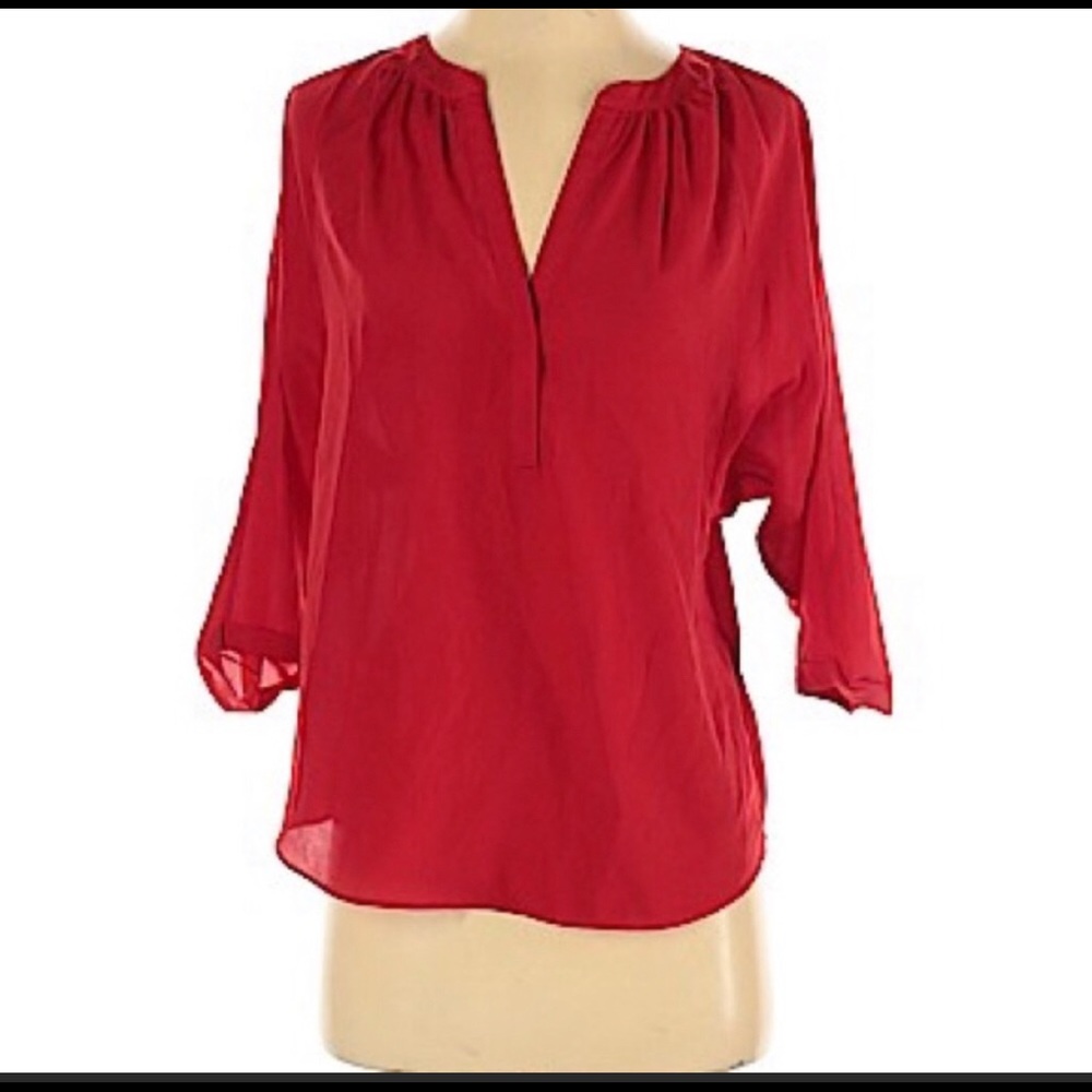 Joie Red Silky Blouse